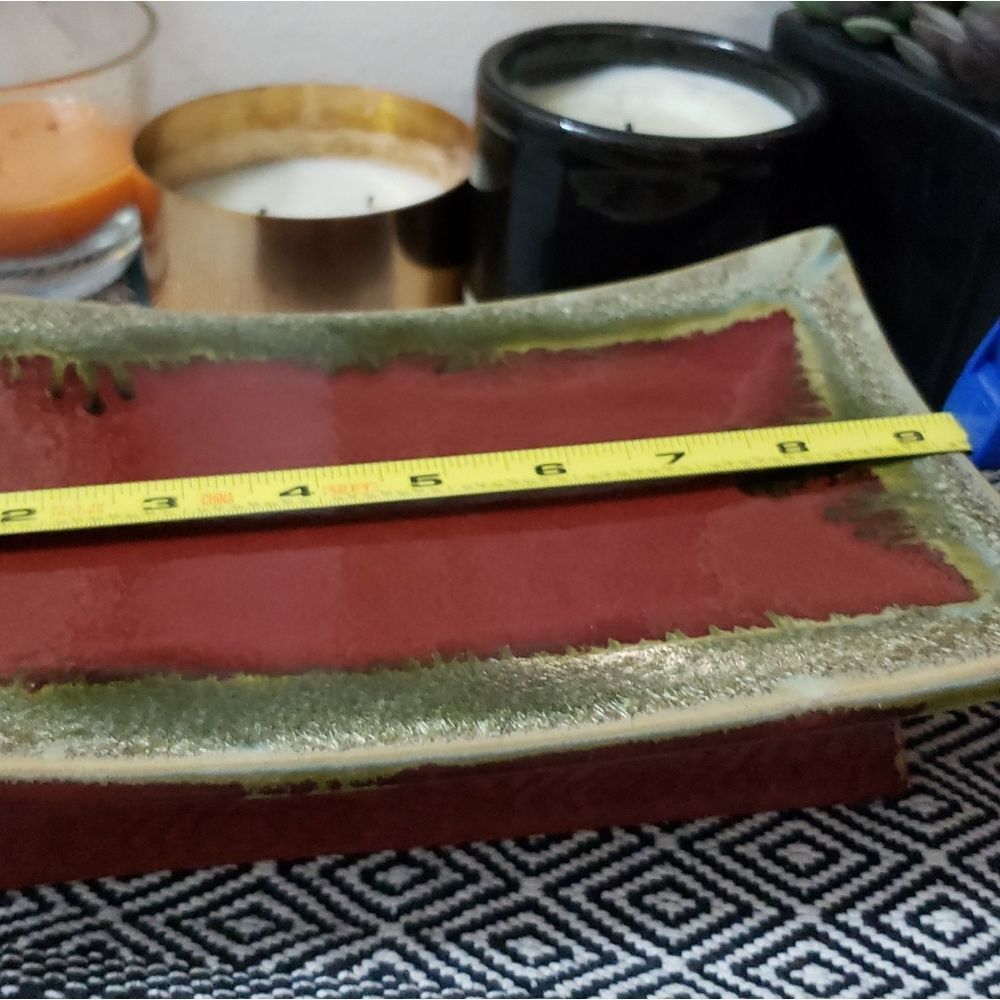 Red distressed Pillar Candle Tray - Picture 5 of 13